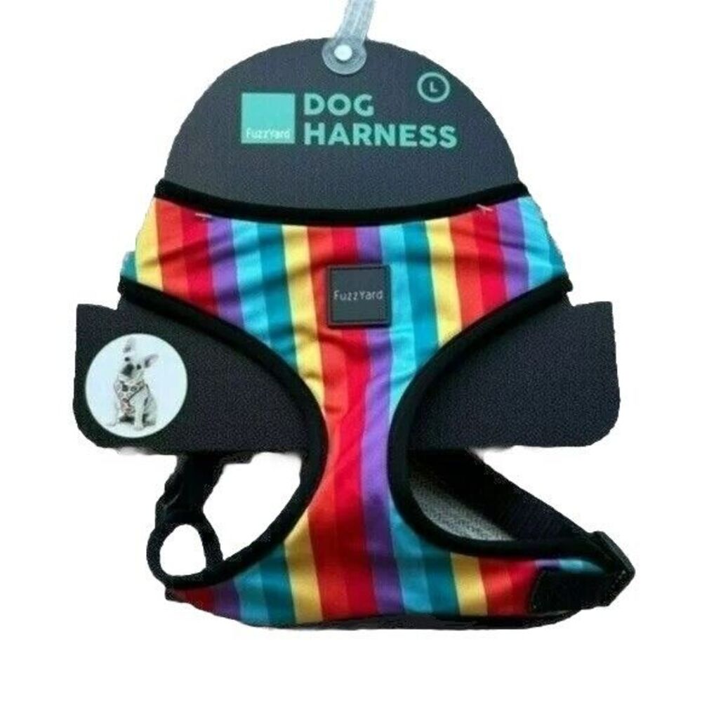 Fuzzyard Rainbow Dog Harness Size Large NWT Pride Gift Puppy Pet